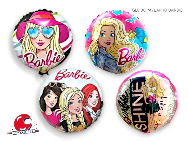 [2341] GLOBO MYLAR 10 REDONDO BARBIE (25CM) CHG