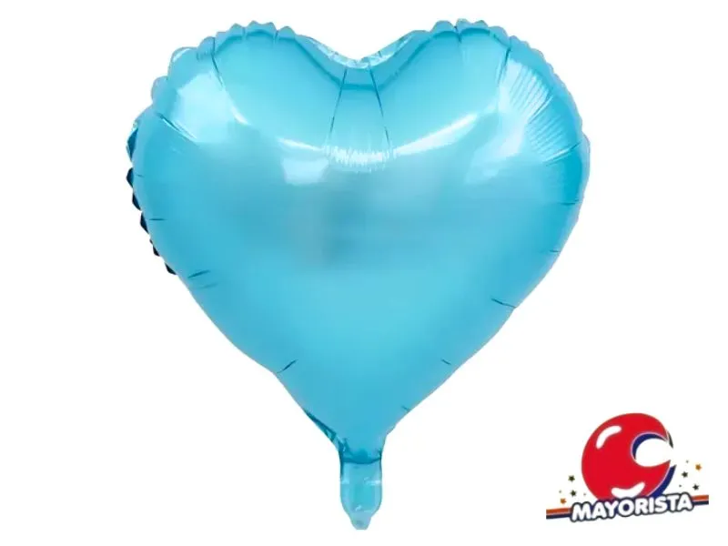 GLOBO MYLAR 18 CORAZON CELESTE (45CM) CHG