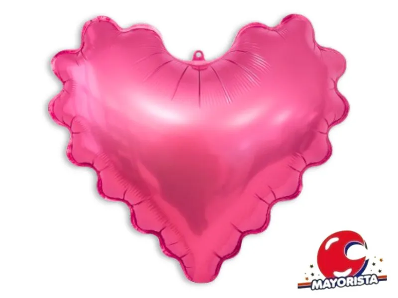 [2969] GLOBO MYLAR 18 CORAZON ONDULADO FUCSIA 45CM (Y1385-1265) LCOST