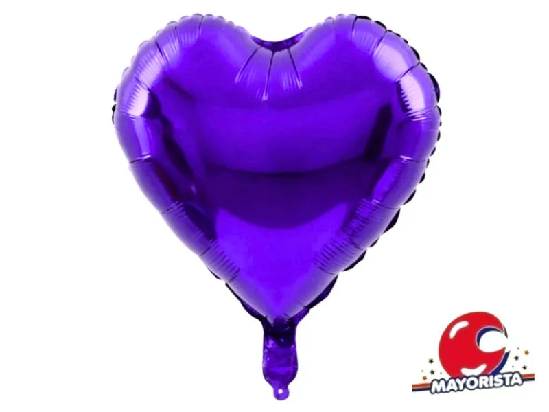 GLOBO MYLAR 18 CORAZON VIOLETA (45CM) ERIK