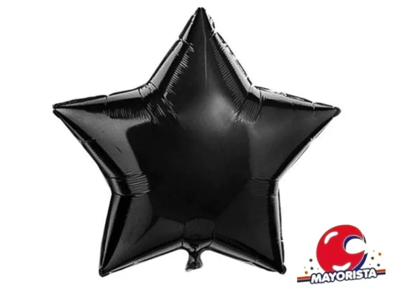 [7609] GLOBO MYLAR 18 ESTRELLA NEGRA (45CM) ERIK