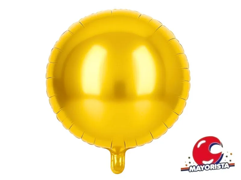 [2714] GLOBO MYLAR 18 REDONDO DORADO 45CM (Y1385-1264) CHG