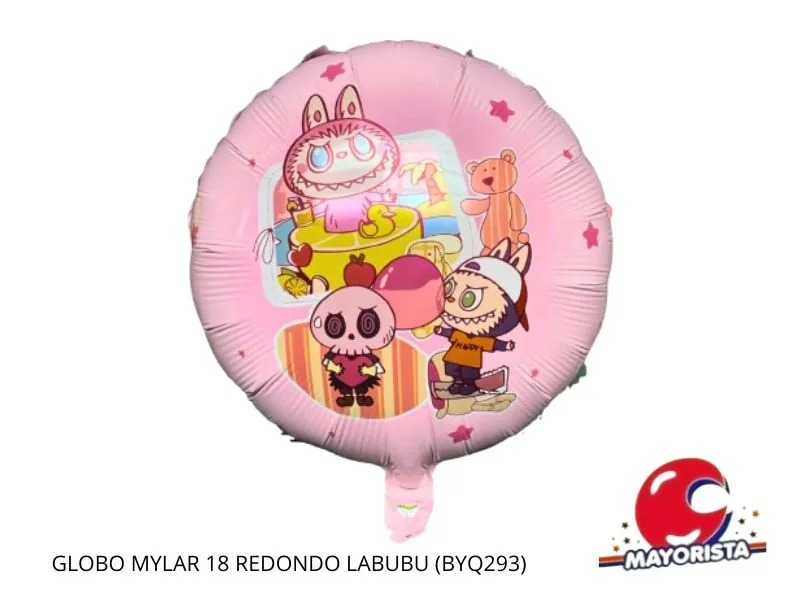 [3530] GLOBO MYLAR 18 REDONDO LABUBU 45CM (BYQ293) CHG