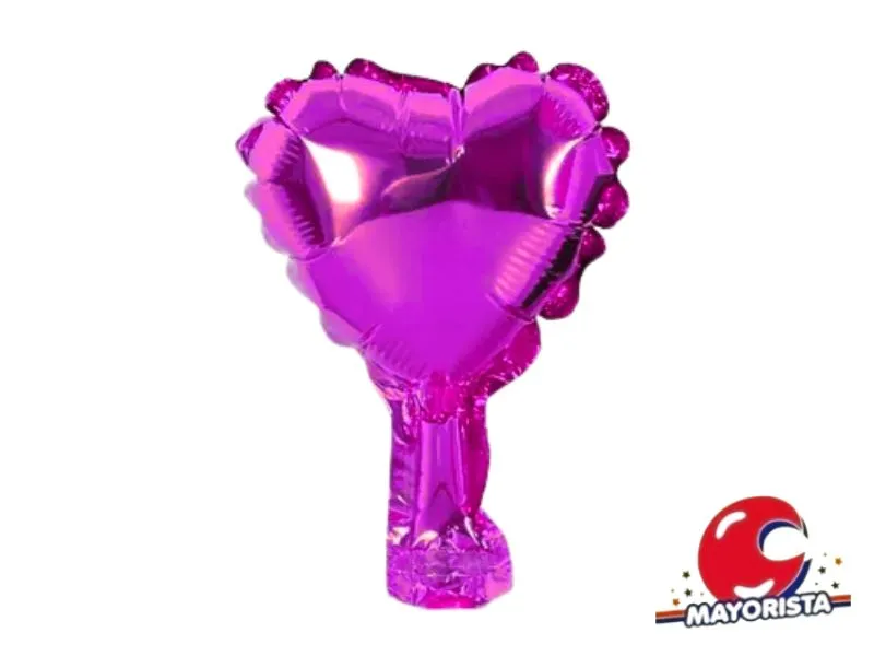 GLOBO MYLAR 5 CORAZON FUCSIA (12CM) ERIK