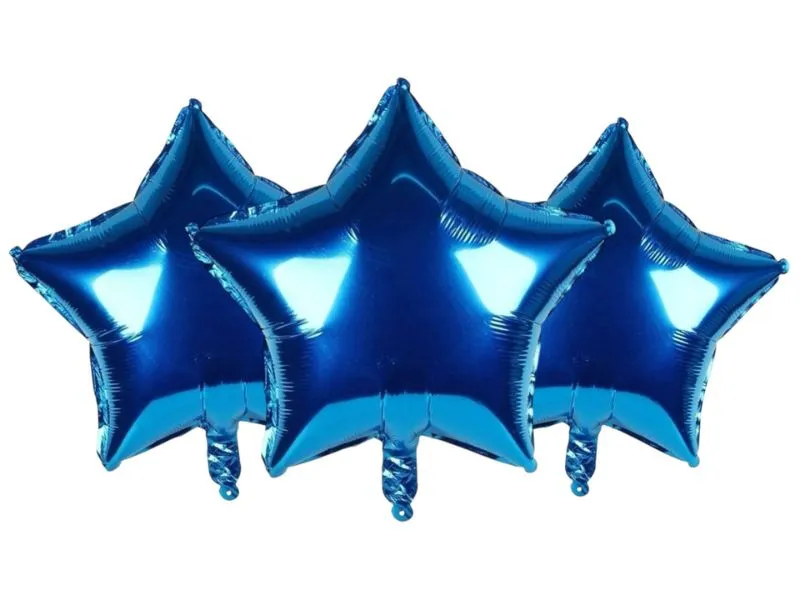 [7658] GLOBO MYLAR 5 ESTRELLA AZUL (12CM) ERIK