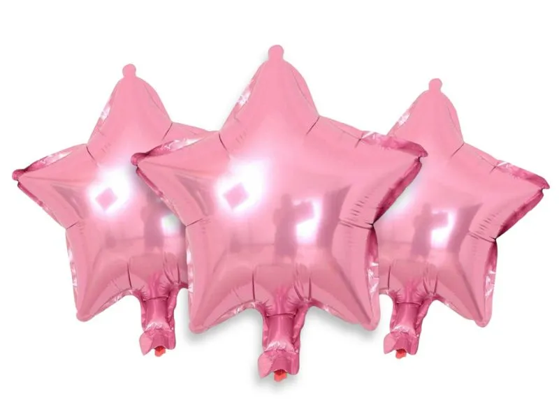 GLOBO MYLAR 5 ESTRELLA ROSA (12CM) ERIK
