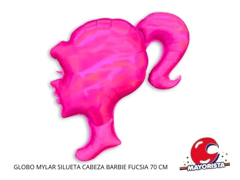 GLOBO MYLAR CABEZA BARBIE FUCSIA 70 CM - CHG