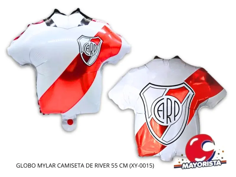 GLOBO MYLAR CAMISETA DE RIVER 34X36 CM (XY-0011) LCOST