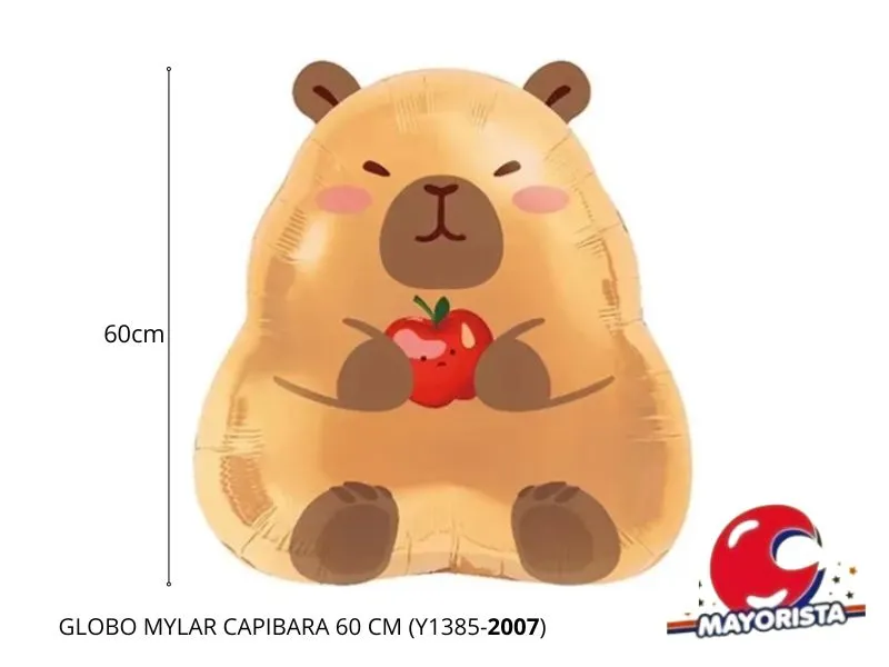 [1979] GLOBO MYLAR CAPIBARA C/MANZANA 60 CM (Y1385-2007) CHG