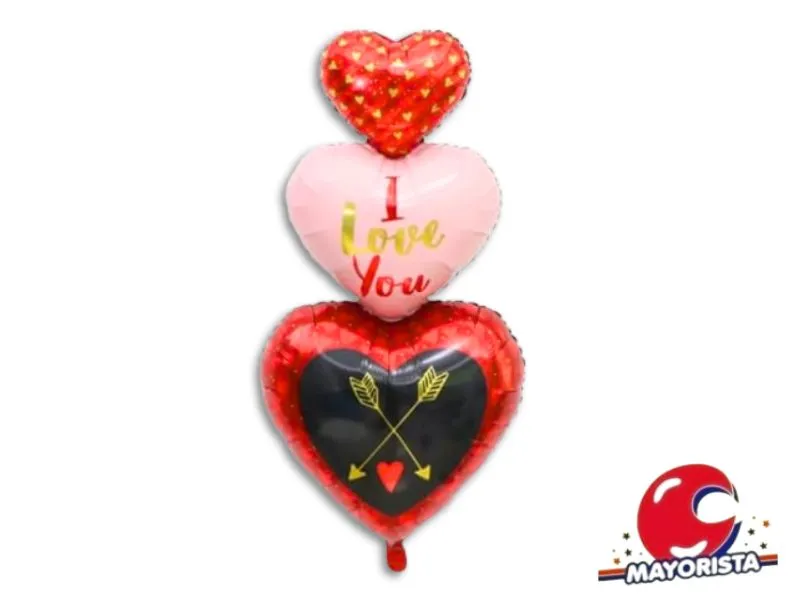 [5031] GLOBO MYLAR CORAZON TRIPLE 95CM (B1252) CHG