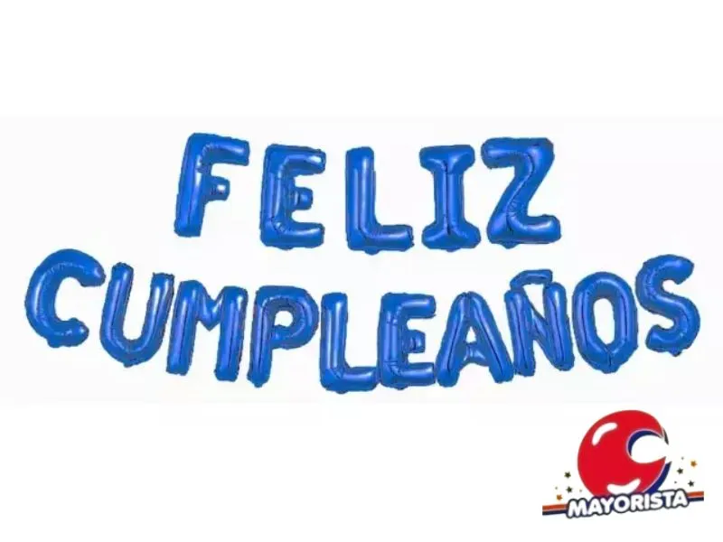 GLOBO MYLAR FRASE FELIZ CUMPLEANOS AZUL (YLX5-799) CHG