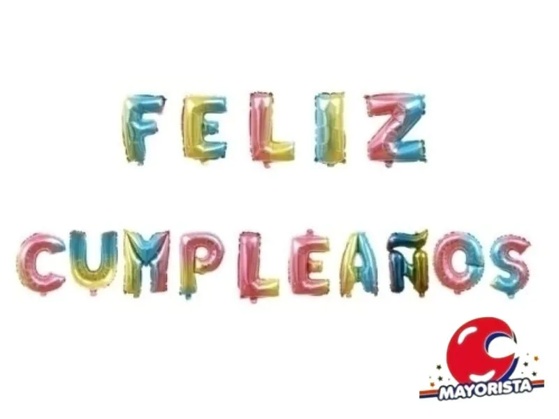 GLOBO MYLAR FRASE FELIZ CUMPLEANOS MULTICOLOR (ZL848-8-1) ERIK