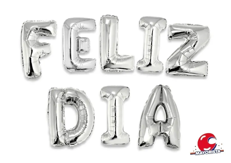 [2517] GLOBO MYLAR FRASE FELIZ DIA PLATA (ERIK)