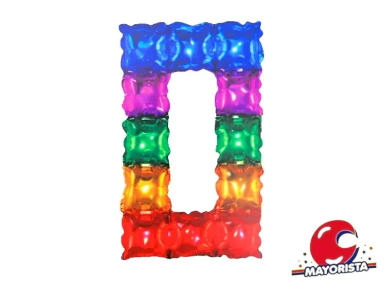 [6900702901015] GLOBO MYLAR N 0 MULTICOLOR 16 (40CM) BLISTER (JEF01-01) ARDITEX