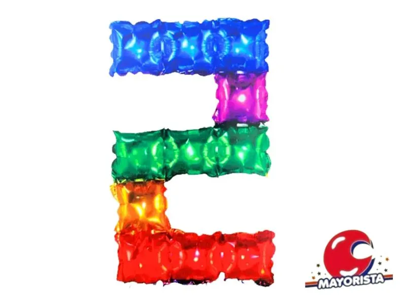 [6900702901039] GLOBO MYLAR N 2 MULTICOLOR 16 (40CM) BLISTER (JEF01-03) ARDITEX
