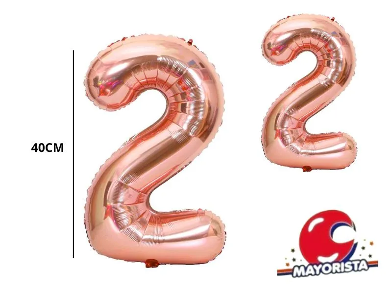 GLOBO MYLAR N 2 ROSE GOLD 16 (40CM) CADENACI