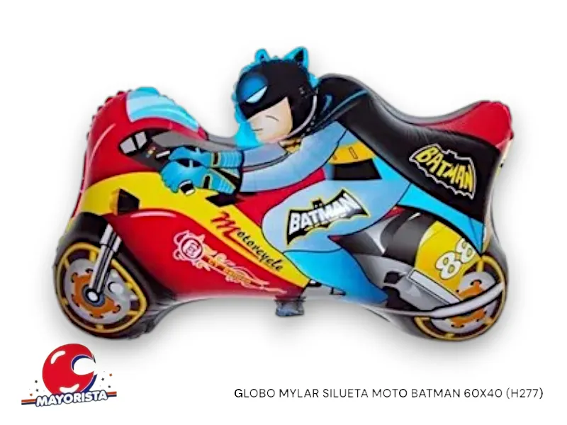 GLOBO MYLAR SILUETA MOTO BATMAN 60X40 (H277) CHG