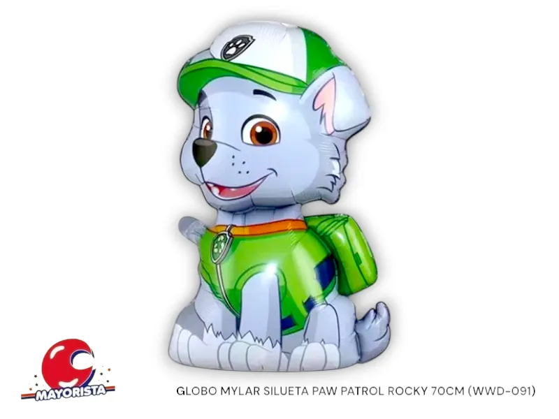 GLOBO MYLAR SILUETA PAW PATROL ROCKY 70CM (WWD-091) CHG