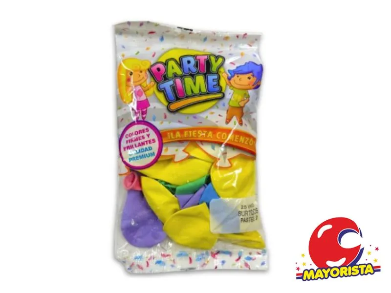 GLOBOS 12 X 25 PASTEL MULTICOLOR BOMBUCHA