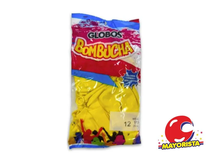GLOBOS 12 X 25 STANDARD AMARILLO BOMBUCHA