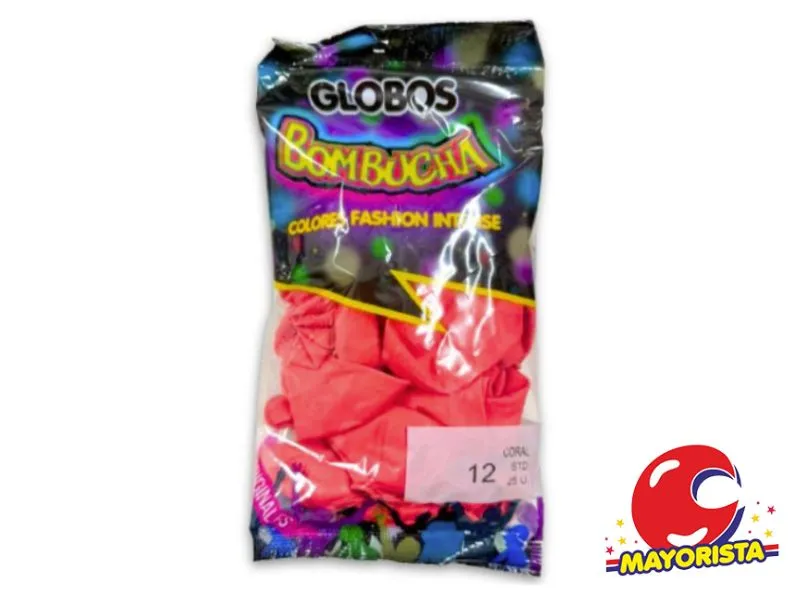 GLOBOS 12 X 25 STANDARD CORAL BOMBUCHA