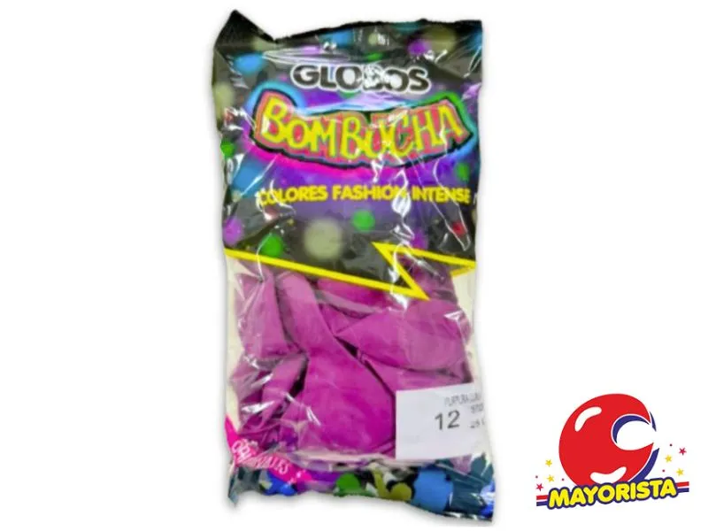 GLOBOS 12 X 25 STANDARD PURPURA LUXURY BOMBUCHA