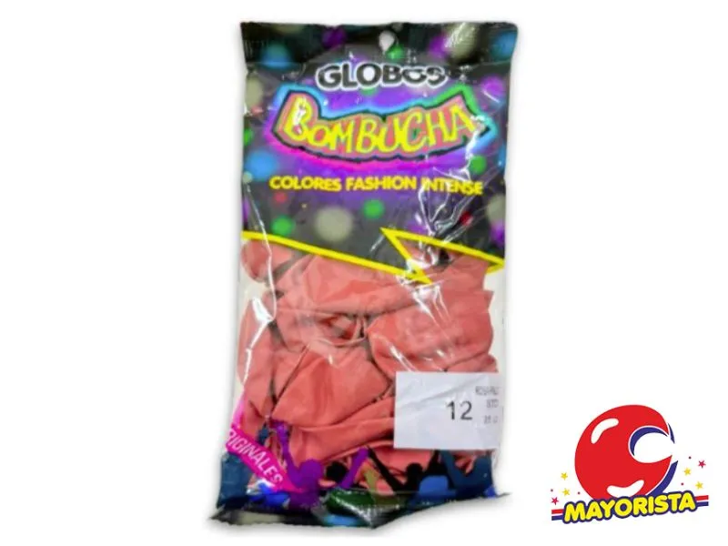 GLOBOS 12 X 25 STANDARD ROSA PALO BOMBUCHA