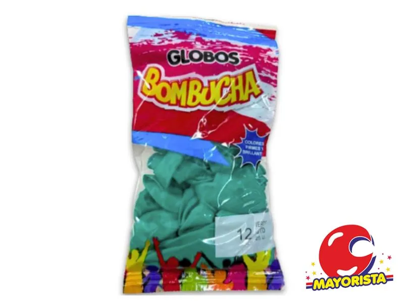 GLOBOS 12 X 25 STANDARD VERDE HOJA BOMBUCHA