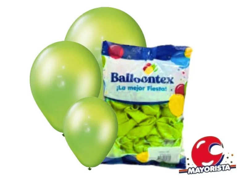 GLOBOS 9 X 50 PERLADO VERDE MANZANA - BALLOONTEX