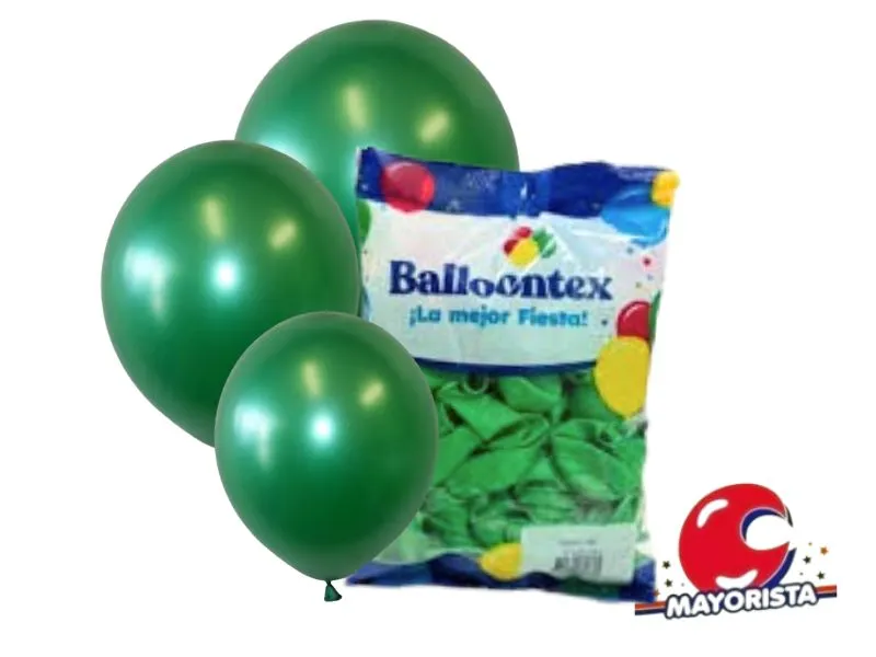 GLOBOS 9 X 50 PERLADO VERDE OSCURO - BALLOONTEX