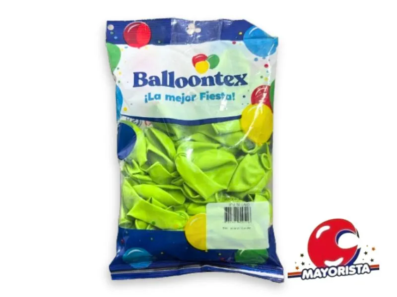 GLOBOS 9 X 50 STANDARD VERDE MANZANA - BALLOONTEX