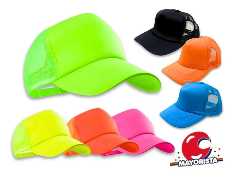 GORRA FLUO CON VISERA VARIOS COLORES (YJ0625) YJ IMPORT