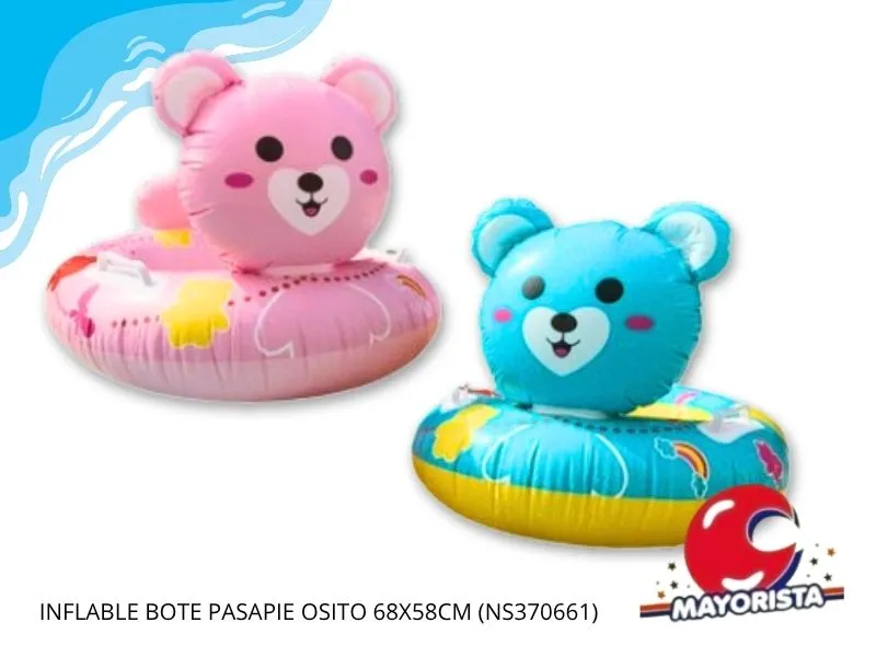 INFLABLE BOTE PASAPIE OSITO 68X58CM (NS370661) SHIPY