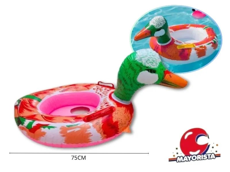INFLABLE BOTE PASAPIE PATO 75CM SAN LI TOYS (DD-9352/INFA001) - SOL