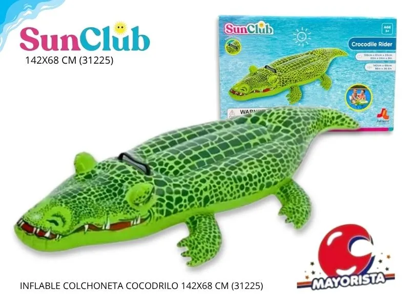 INFLABLE COLCHONETA COCODRILO 142X68 CM (31225) SUN CLUB