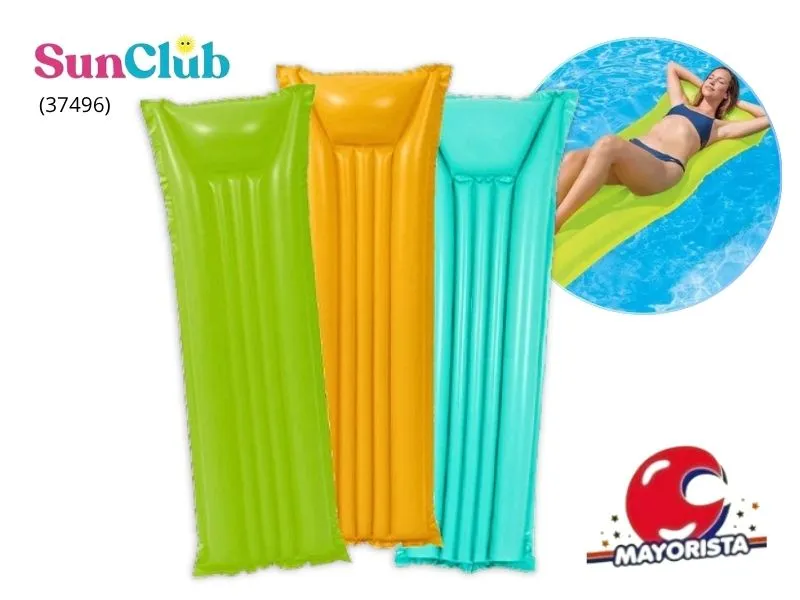 INFLABLE COLCHONETA VS COLORES LISO 183X69 (37496) SUN CLUB