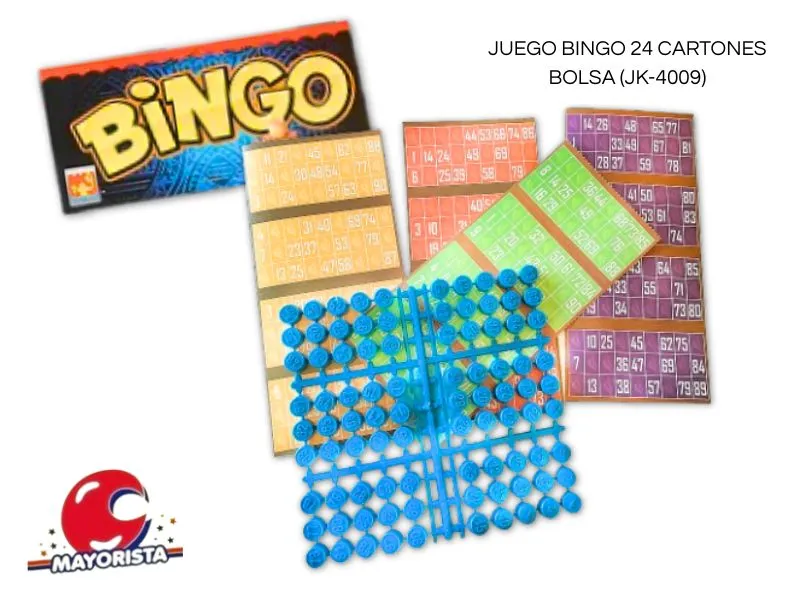[7798130321227] JUEGO BINGO 24 CARTONES BOLSA (JK-4009) MAGIKA