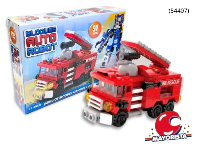 [7450077065205] JUEGO DE BLOQUES CAMION BOMBERO 97 PZAS CAJA 22X15 (54407) KADA