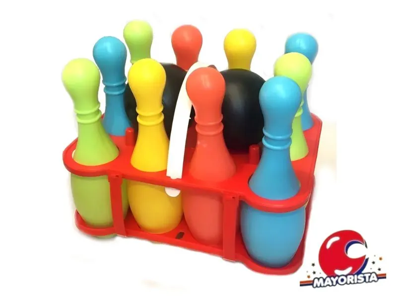 [7792435004045] JUEGO DE BOWLING 10 PINOS + 2 BOLOS (404) DURAVIT