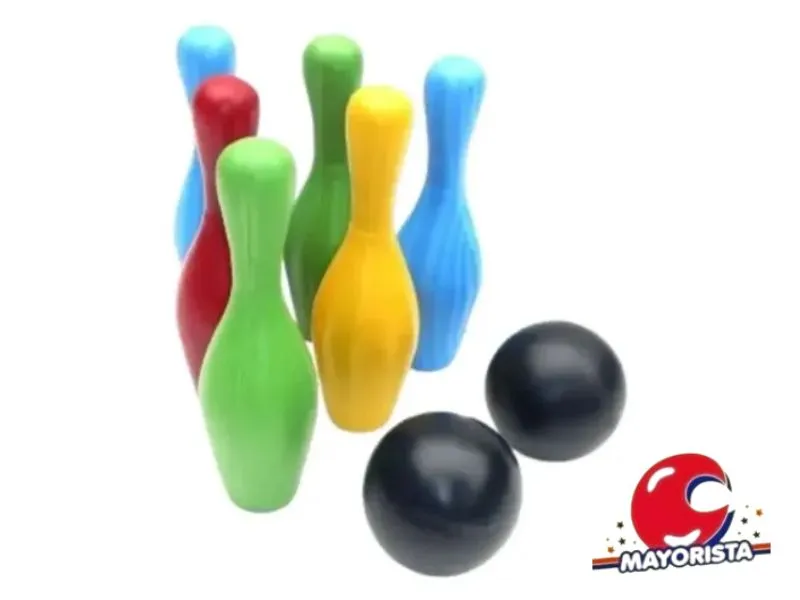JUEGO DE BOWLING X 6 BOLOS (21CM) + 2 PELOTAS - TACAMAN
