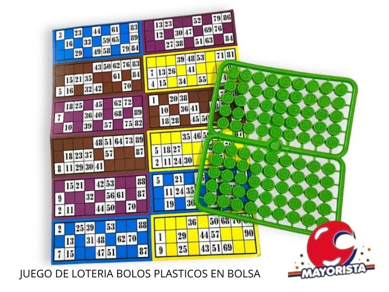 JUEGO DE LOTERIA BOLOS PLASTICOS EN BOLSA - TACAMAN
