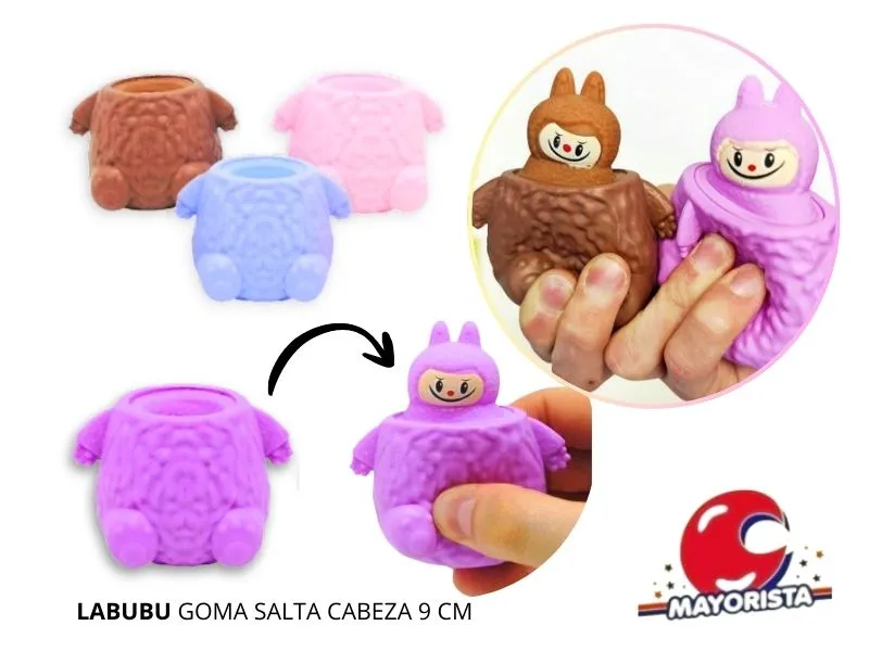 LABUBU GOMA SALTA CABEZA 9 CM - SOL