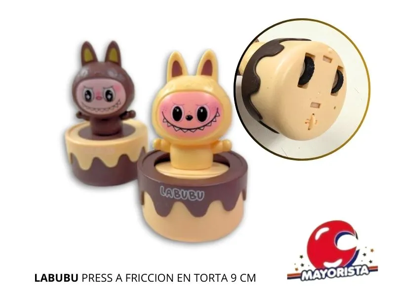 [4221] LABUBU PRESS A FRICCION EN TORTA 9 CM - SOL