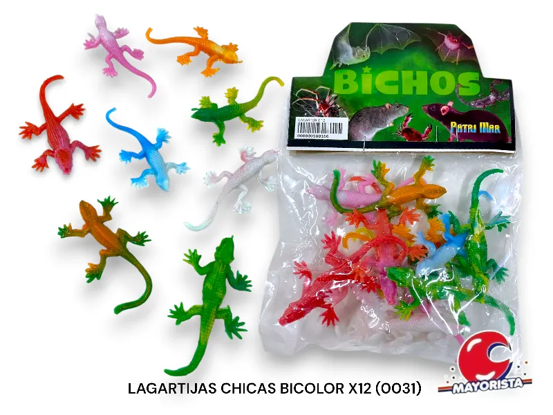 [9882] LAGARTIJAS CHICAS BICOLOR X12 (0031) PATRIMAR