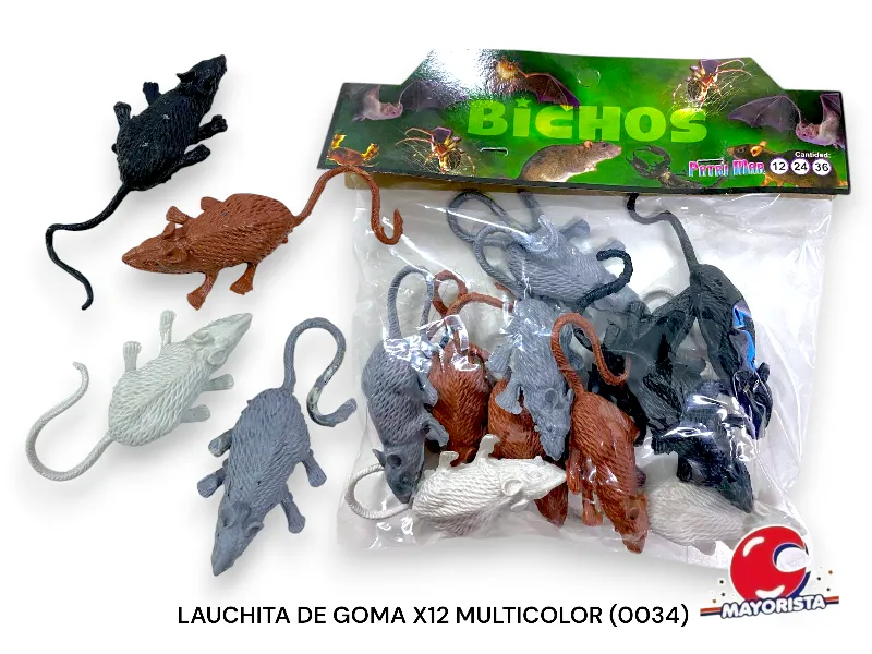 [4125] LAUCHITA DE GOMA X12 MULTICOLOR (0034) PATRIMAR