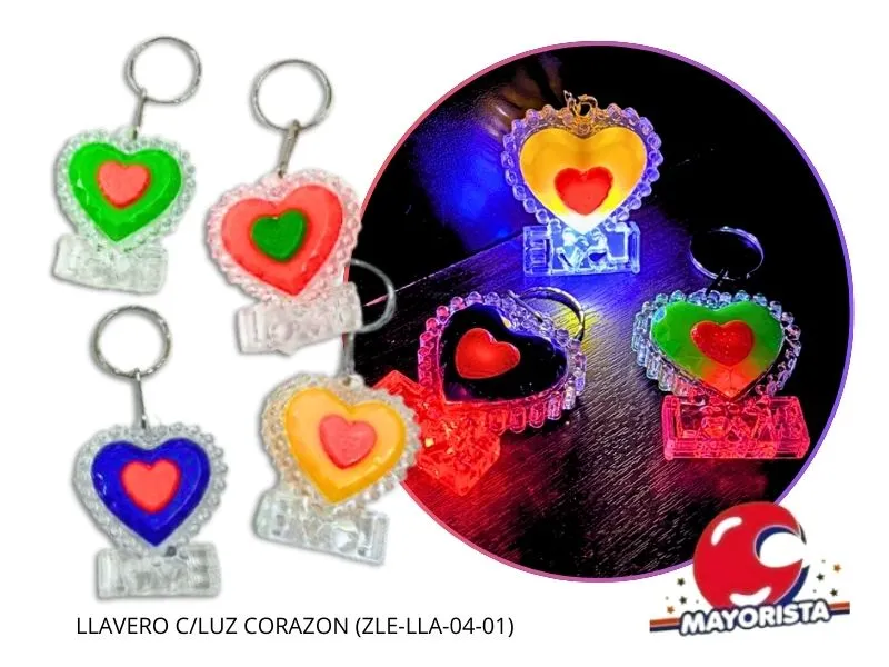 [4182] LLAVERO C/LUZ CORAZON (ZLE-LLA-04-01) ERIK