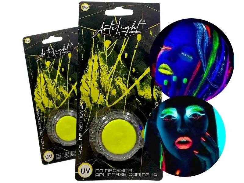 MAQUILLAJE ARTISTICO X 1 AMARILLO FLUO 5 GRS (5000) ARTELIGHT