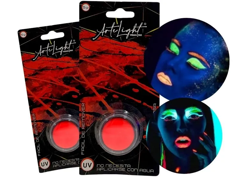 MAQUILLAJE ARTISTICO X 1 NARANJA FLUO 5 GRS (5024) ARTELIGHT
