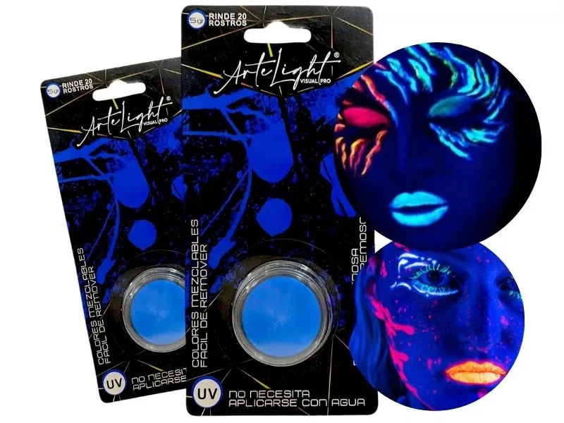 MAQUILLAJE ARTISTICO X 1 TURQUESA FLUO 5 GRS (5055) ARTELIGHT