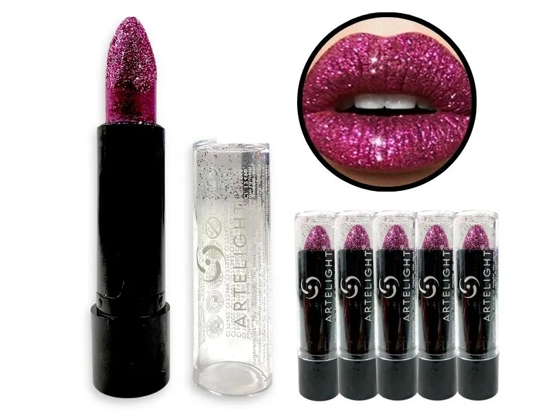 MAQUILLAJE LABIAL C/GLITTER ROSA 5 GRS (7462) ARTELIGHT